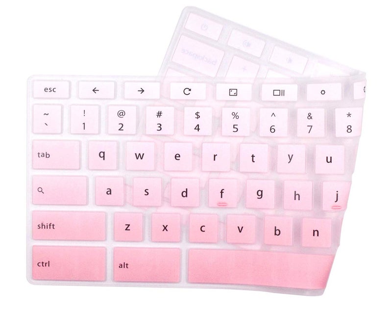 UHamn Keyboard Skin Compatible for 13.3" Dell Chromebook 13 3380 & 11.6" Dell Chromebook 3100 3120 3180 (Not Compatible for Dell Chromebook 14 C7486 & Dell 11 inch 3180 Windows Laptop- Pink Ombre - Image 2